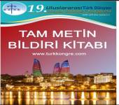 19. Uluslararası Türk Dünyası Sosyal Bilimler Kongresi Bildiri Kitapları
